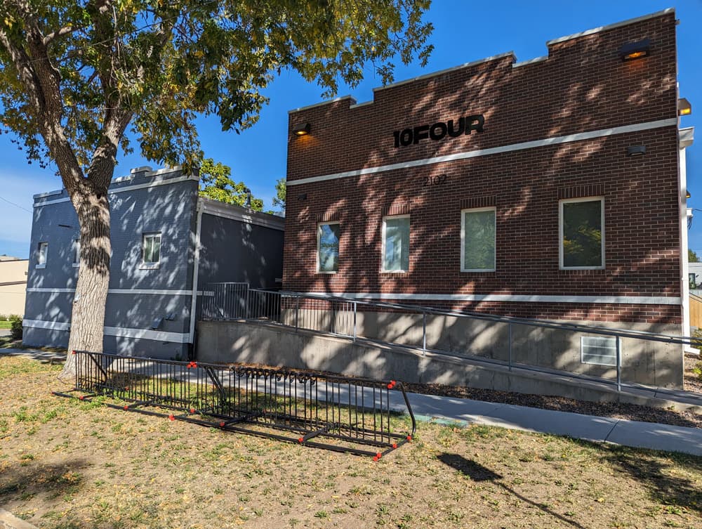 Exterior side entrance of the centre.