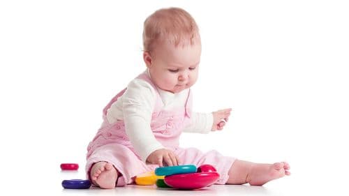 Photo shown with the Infants section on the site, representing an infant classroom.