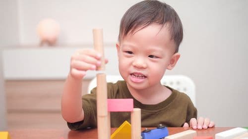 Photo shown with the 3's section on the site, representing a classroom for preschool-aged children.