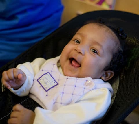 a smiling baby