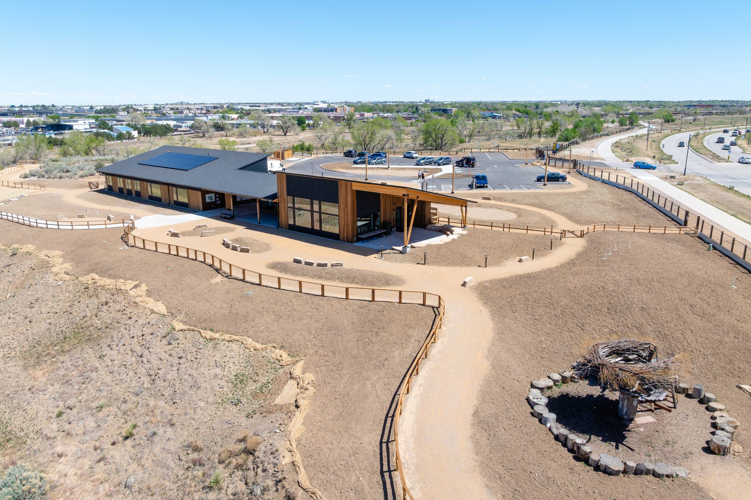 Exterior view of the Howell Bluff building and site entrance.