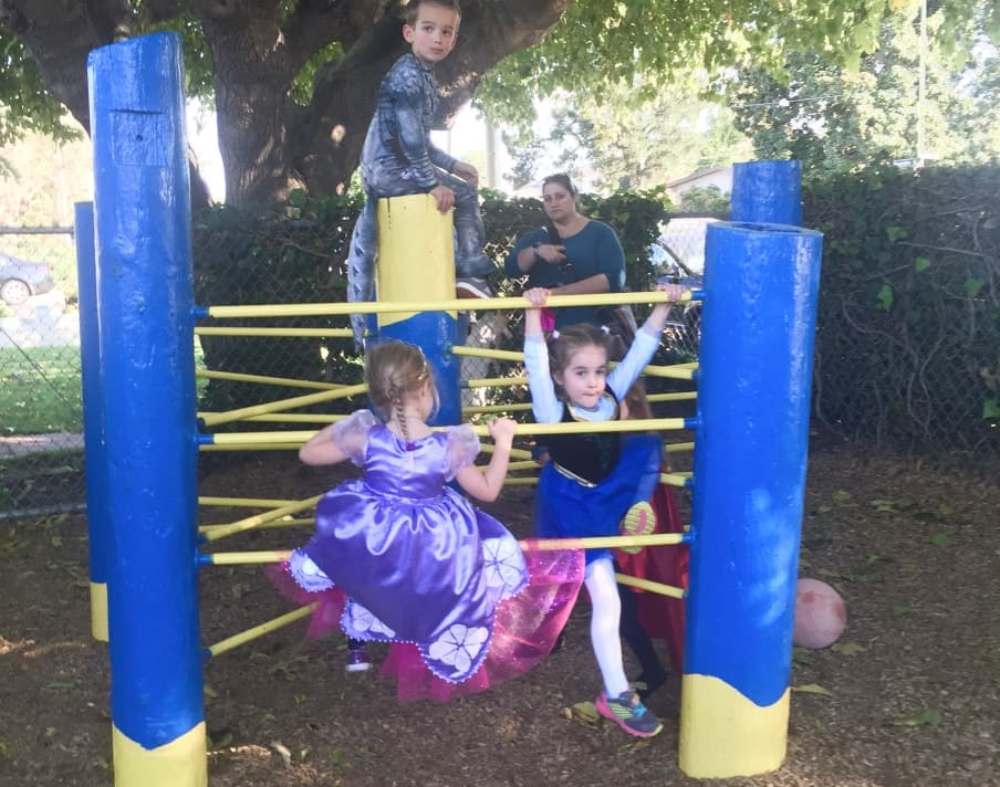 Outdoor play area at the Pruneridge campus.