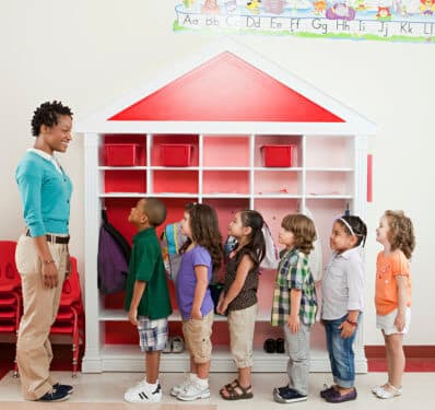 kids fall in line for after school
