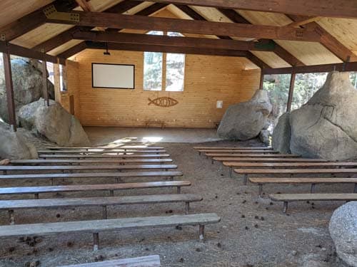 The open-air chapel is just one of the many meeting areas at Long Scraggy Mountain Ranch