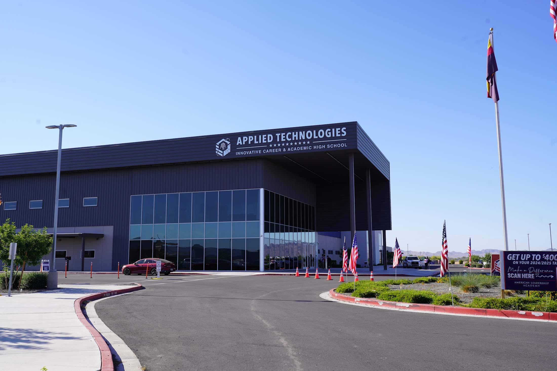 Exterior shot of the ALA Applied Technologies campus
