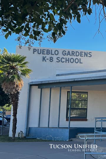 Pueblo Gardens K-8 School entrance