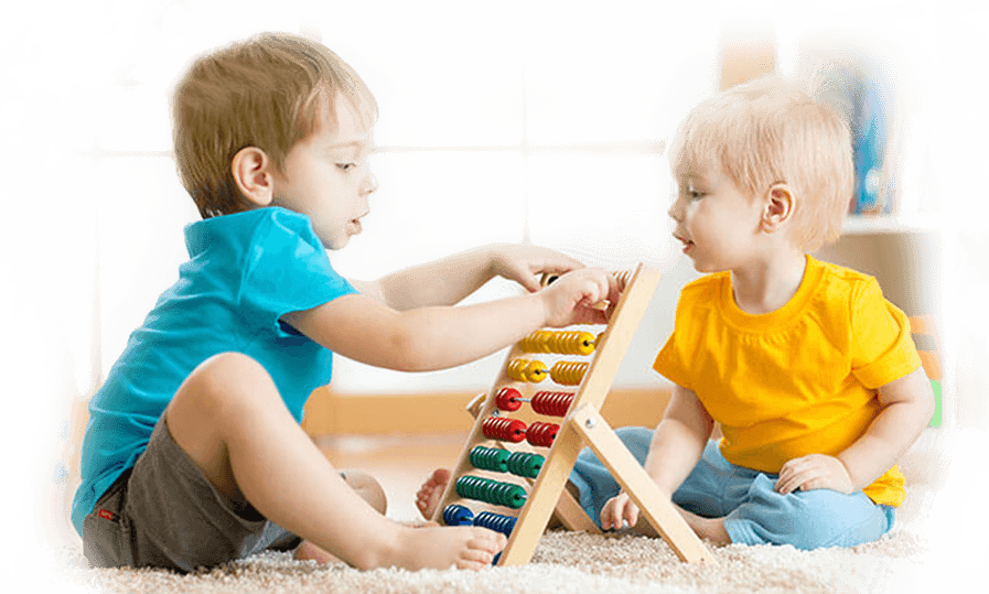 Hero banner image with the centre slogan 'Play, Learn and grow together.'