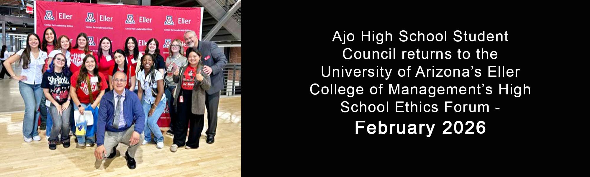 AHS Student Council returns to U of A, Eller College of Management’s High School Ethics Forum - February 2026