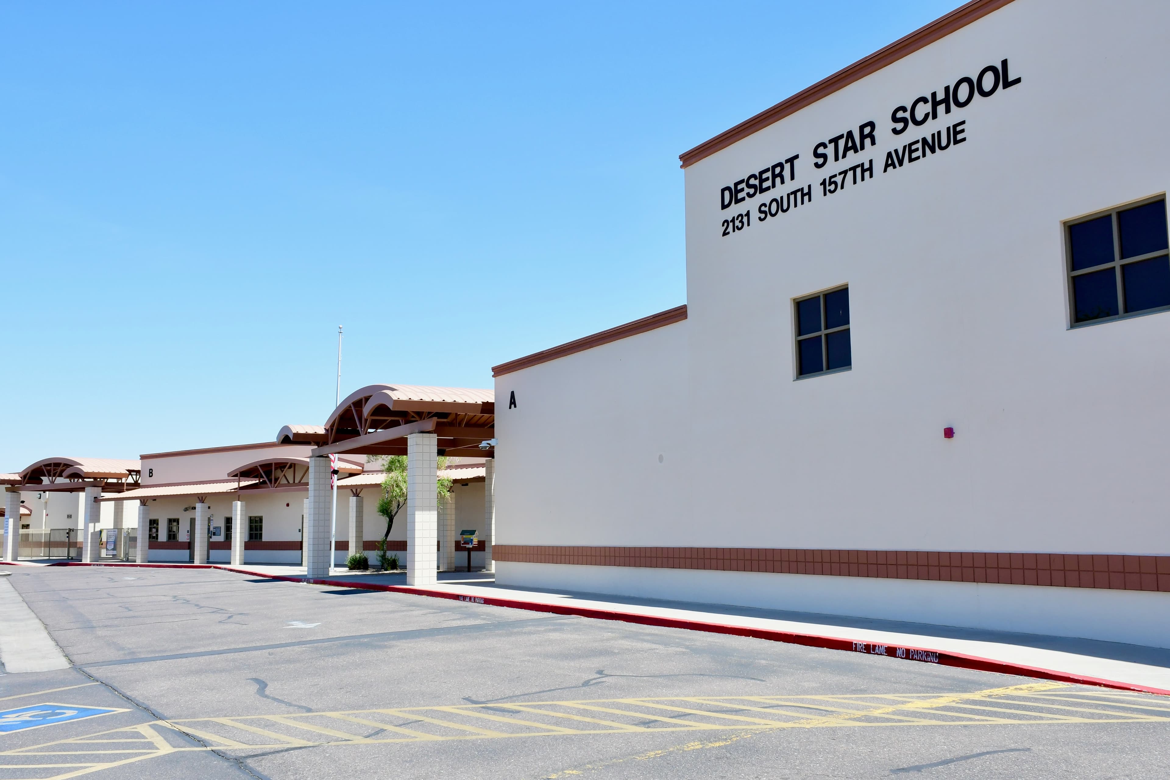 Front entrance of Desert Star School