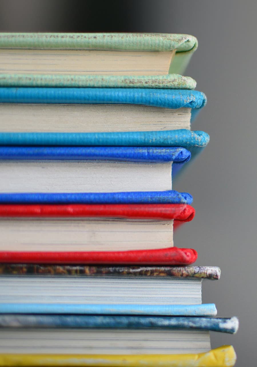 Stack of books of curriculum